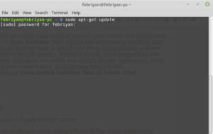 Cara install Sublime Text di Linux Mint